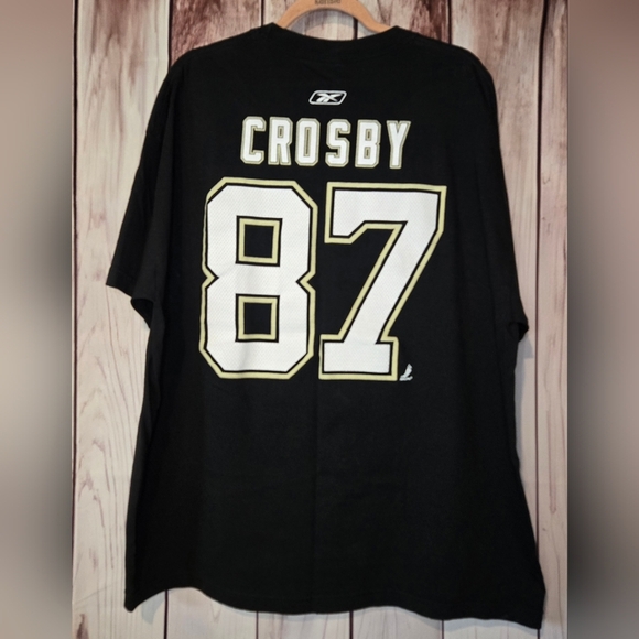 Reebok Pittsburgh Penguins Crosby Crew Neck Jersey Tee Men's 2XL - Picture 6 of 6